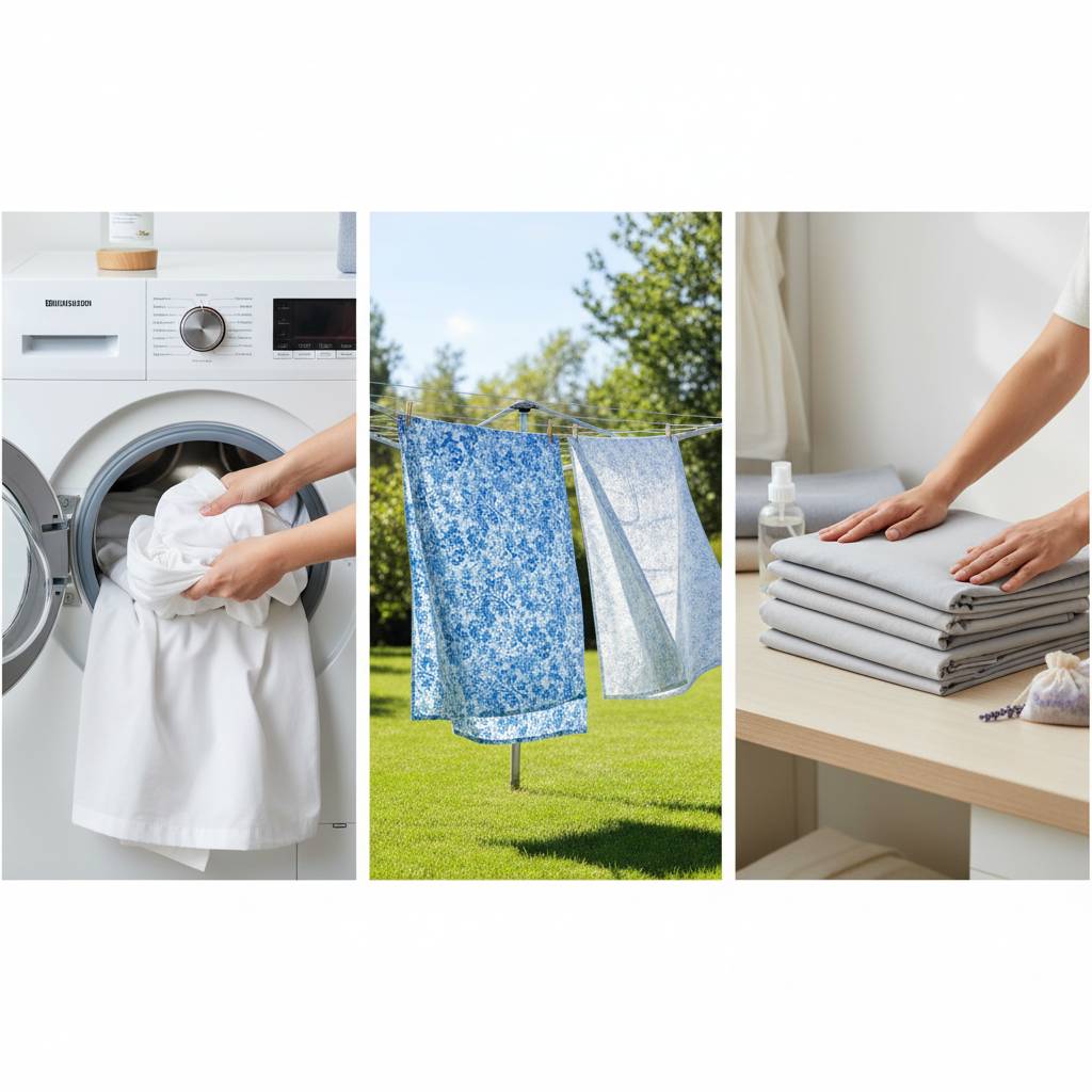 نحوه شستشو و نگهداری ملحفه ها